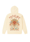 Mashalove Earth Capsule off white oversized hoodie spiritual streetwear front view
