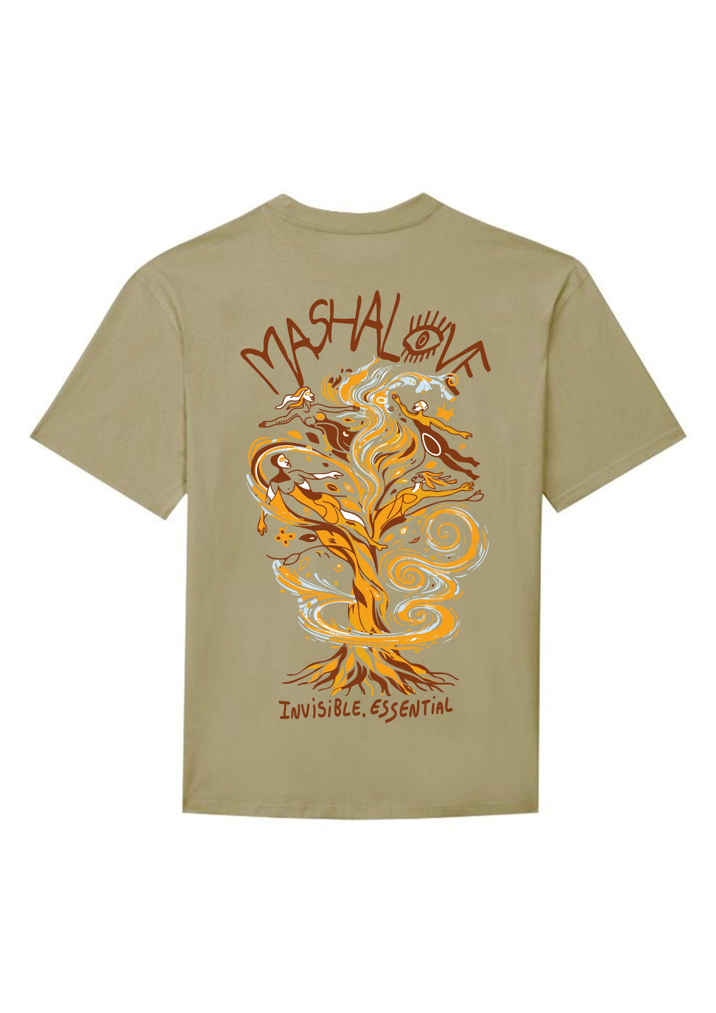 T-Shirt AIR Kaki — Mashalove Spiritual Streetwear