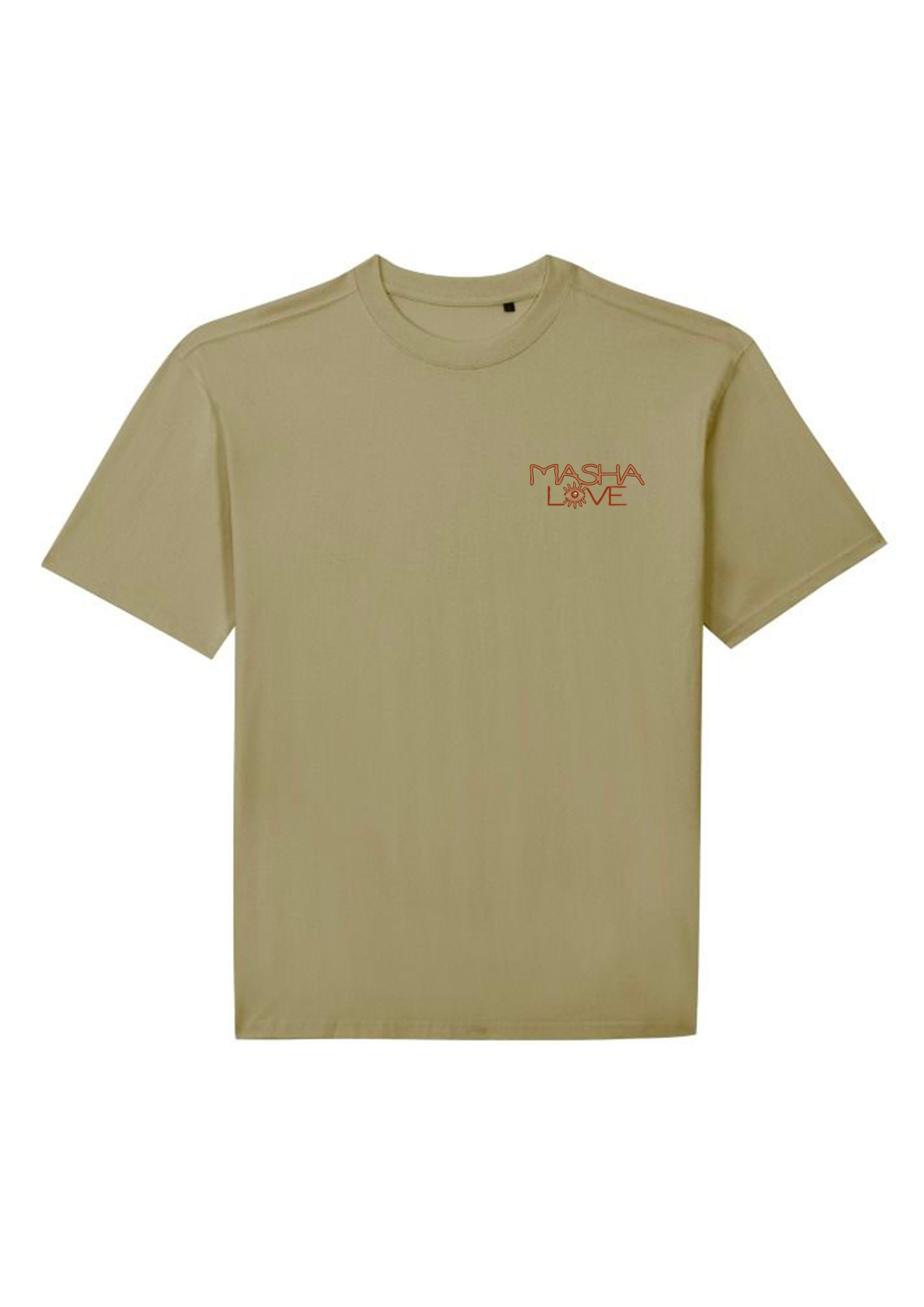 T-Shirt Kaki face — Mashalove Spiritual Streetwear