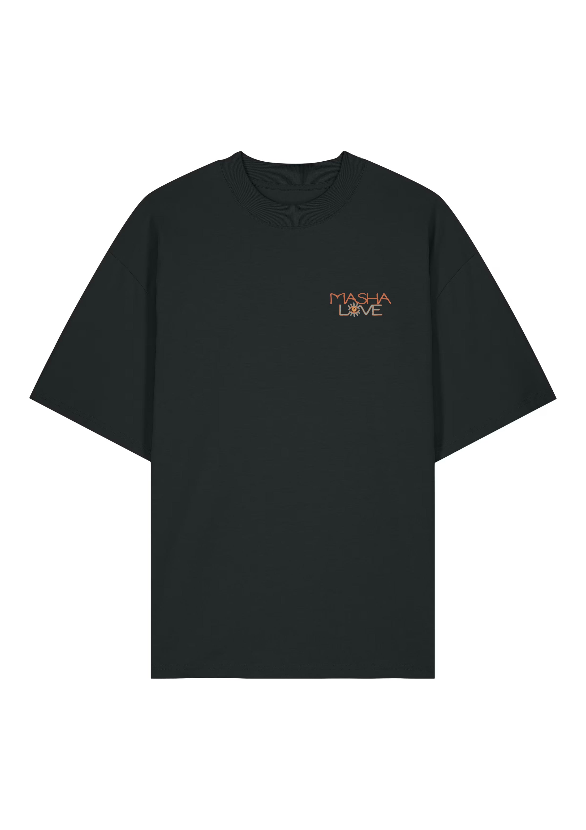 T-Shirt Noir face — Mashalove Spiritual Streetwear