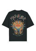 Mashalove Water Capsule black oversized spiritual streetwear t-shirt front view